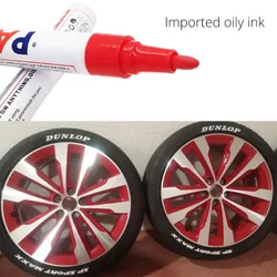 White Waterproof Cars Wheel Tire Oily Mark Pen Auto Rubber Tyre Paint Pen Cd Metal Permanent Paint Marker Graffiti Touch Up