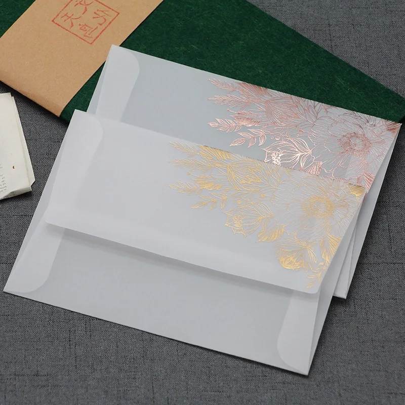 12pcs/batch sulfuric acid paper envelope, semi transparent frosted letter envelope bag, special for literary letters