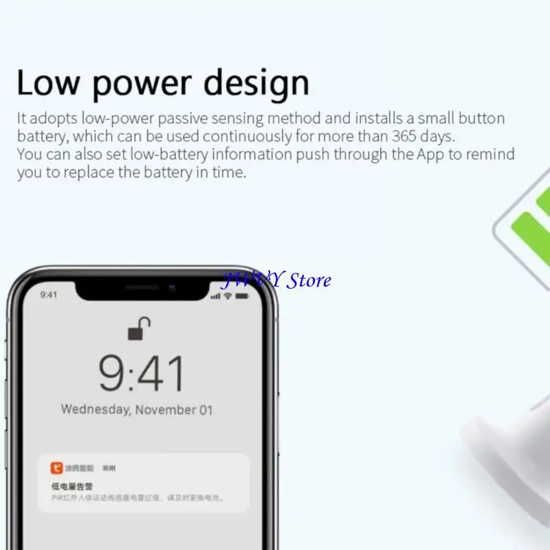 573A Adjustable Sensitivity WiFi Ultrared Motion Detector Sensors For Home And Office Security Monitoring Various Environment