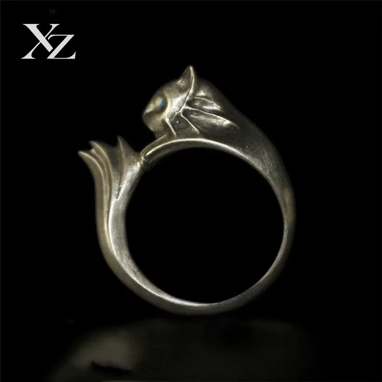 Premium Dark Soul Silver Cat Ring – Black Soul Game Surrounding Retro Ring, Exquisite Fashion Jewelry, Hot Sale Popular Gift