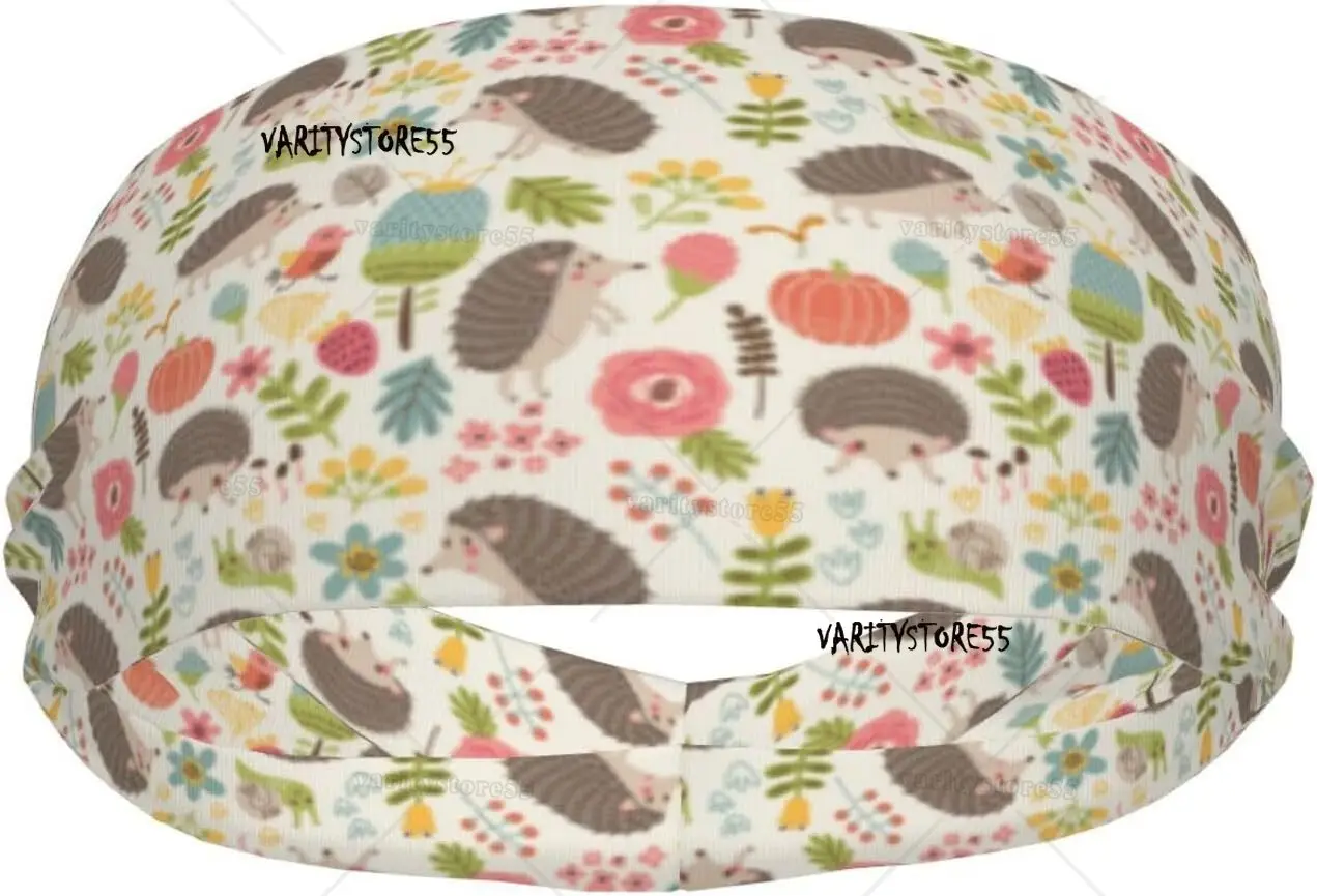 

Hedgehog Sport Sweatbands for Women Men Headbands Hedgehog Stretchy Sweatband Cute Head Bands Headband
