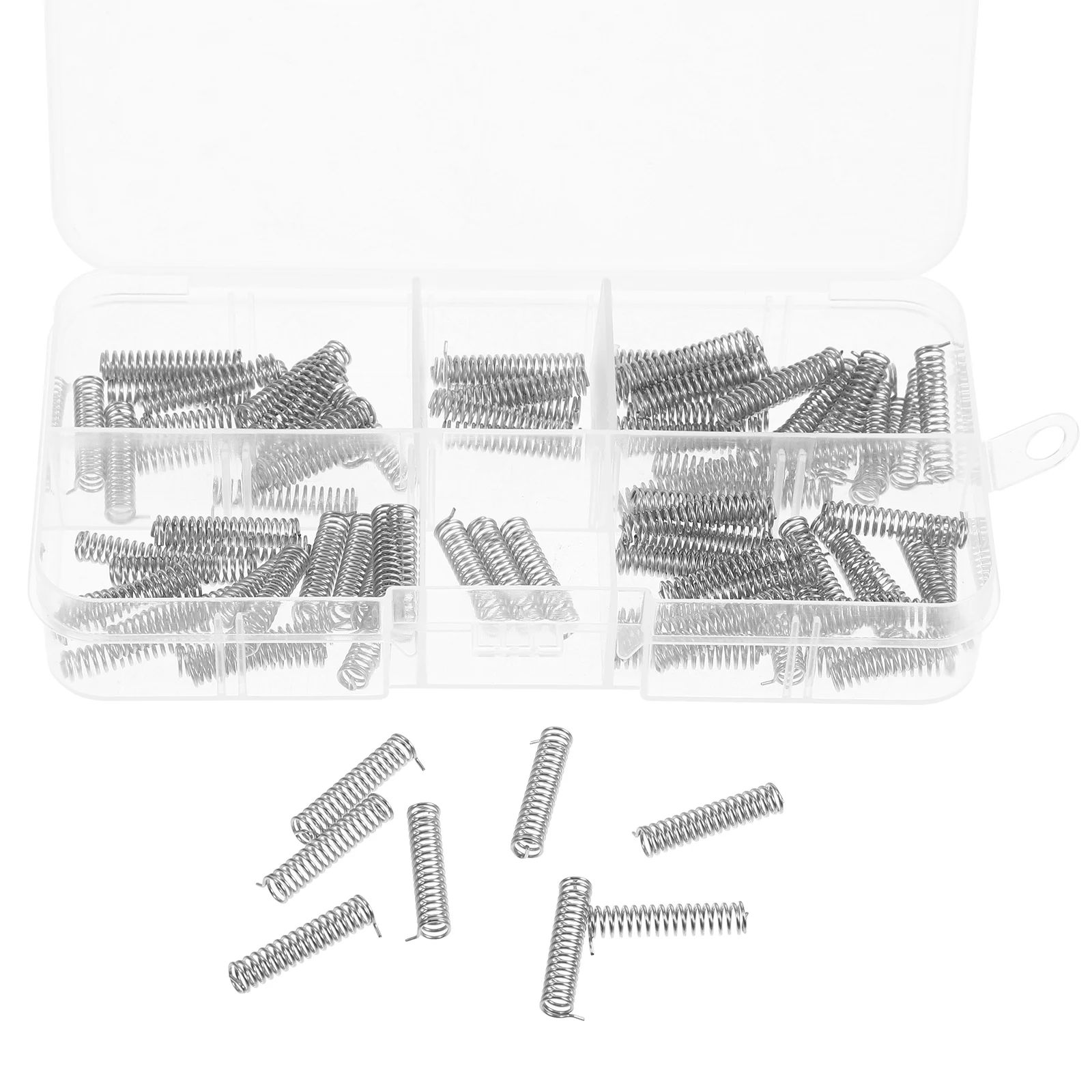 

100pcs Spring Tool Kit Compression Springs Stainless Steel Mini Mechanical Assorted for DIY Repair Projects Doors Cars