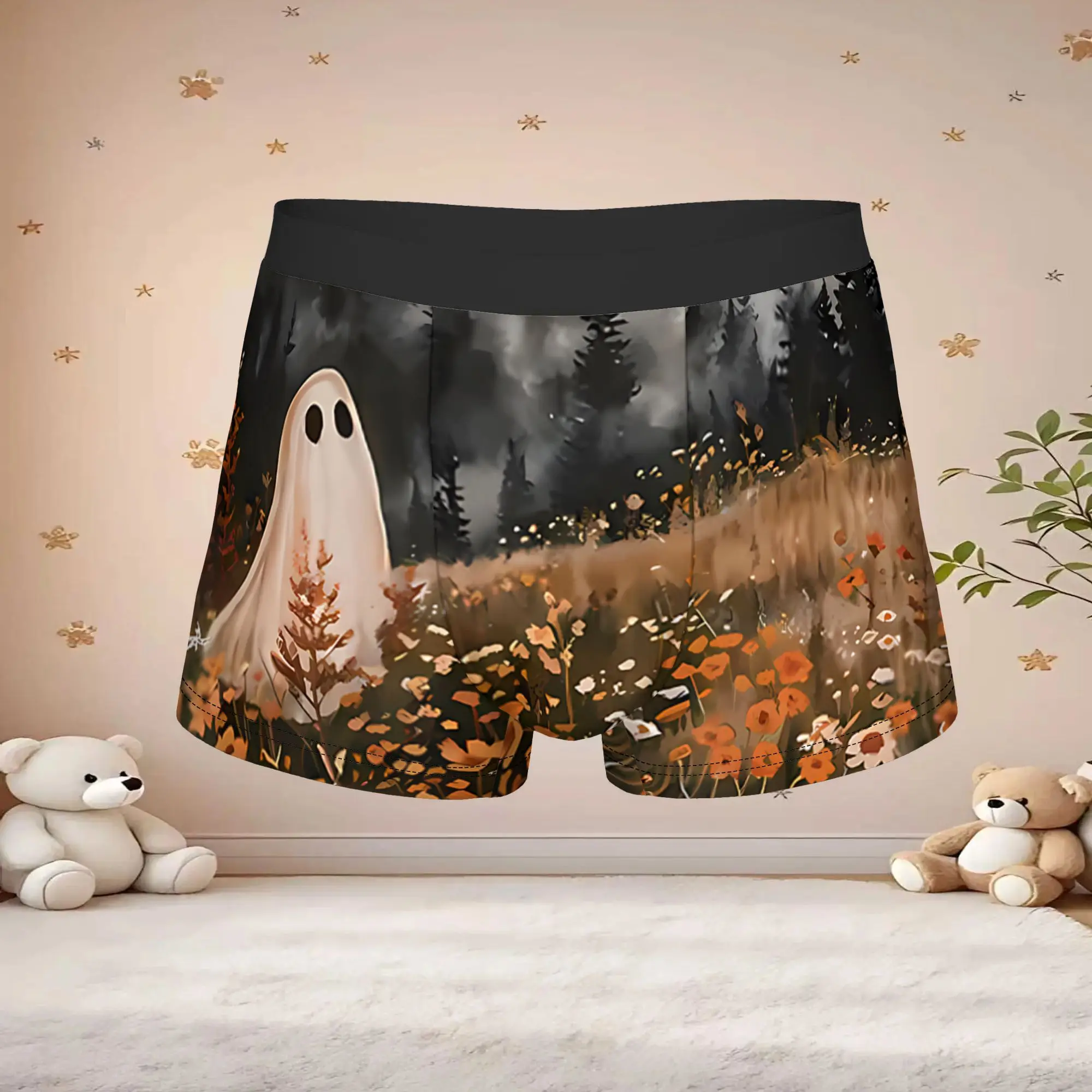 1pc Popular Ain No Ghost Like The Holy Ghost Floral boxers  Personalized Panties Men's Underwear Comfortable Shorts Boxer Briefs