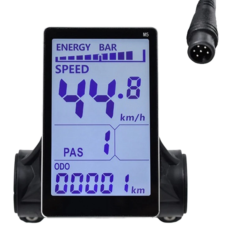 M5 Electric Bike LCD Display Meter 24V 36V 48V 60V E Scooter LCD Panel Screen for Mountain Electric Bike