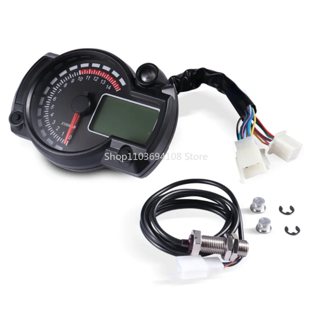 Motorcycle Modification Accessories Universal Instrument Waterproof LCD Digital Mileage Speedometer