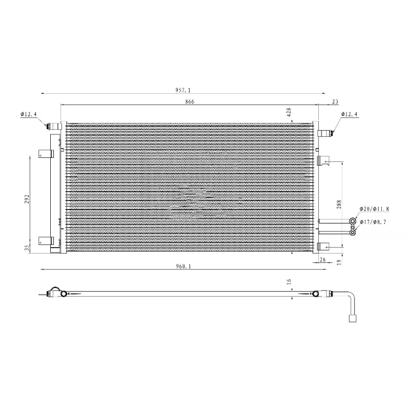 refer to  7-4283 Automotive A/c Condenser Compatible For Chevrolet Silverado 1500/gmc Sierra Car Ac Air Conditioner Condenser Hb