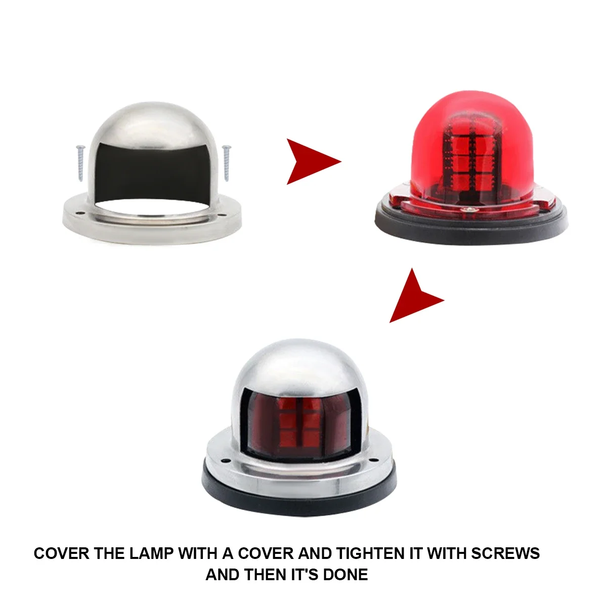 1 x Set Running Lights For Boat 12V LED Navigation Lighting Boat Position Lights Yacht Marine Lights Waterproof Chrome Red Green
