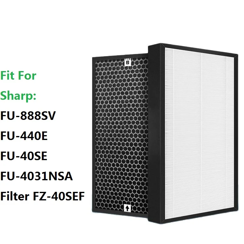 Custom Made For Sharp FZ-60SEF FZ-40SEF Replacement Air Purifier HEPA Carbon Filter for FU-888SV FU-440E FU-40SE FU-P60S FU-4031