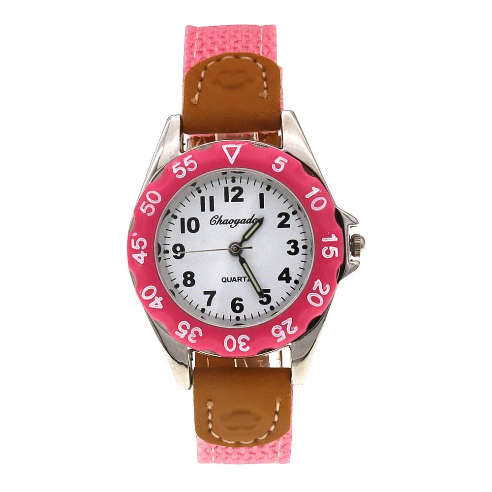 Mode Kinderen Horloges Lichtgevende Nylon Band Kids Horloge Jongen Meisjes Pols Quartz Sport Polshorloges