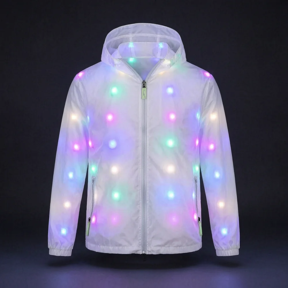 

LED Tron Dance Wear Waterproof Light Glowing Costume Jacket Pants For Halloween Party Night Run Performance