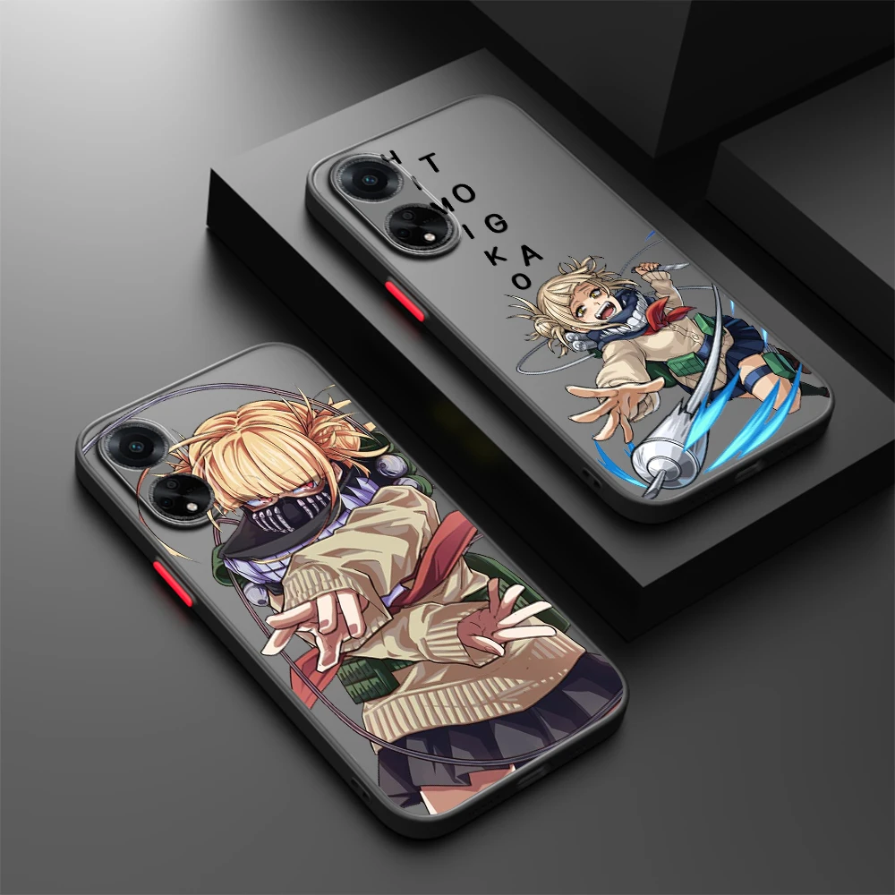 H-Himiko T-Toga Cartoon Cool Frosted Translucent For OPPO X5 X3 A54S A5 A94 A16 A53S A57 A74 A72 A96 A98 A78 5G Soft Phone Case