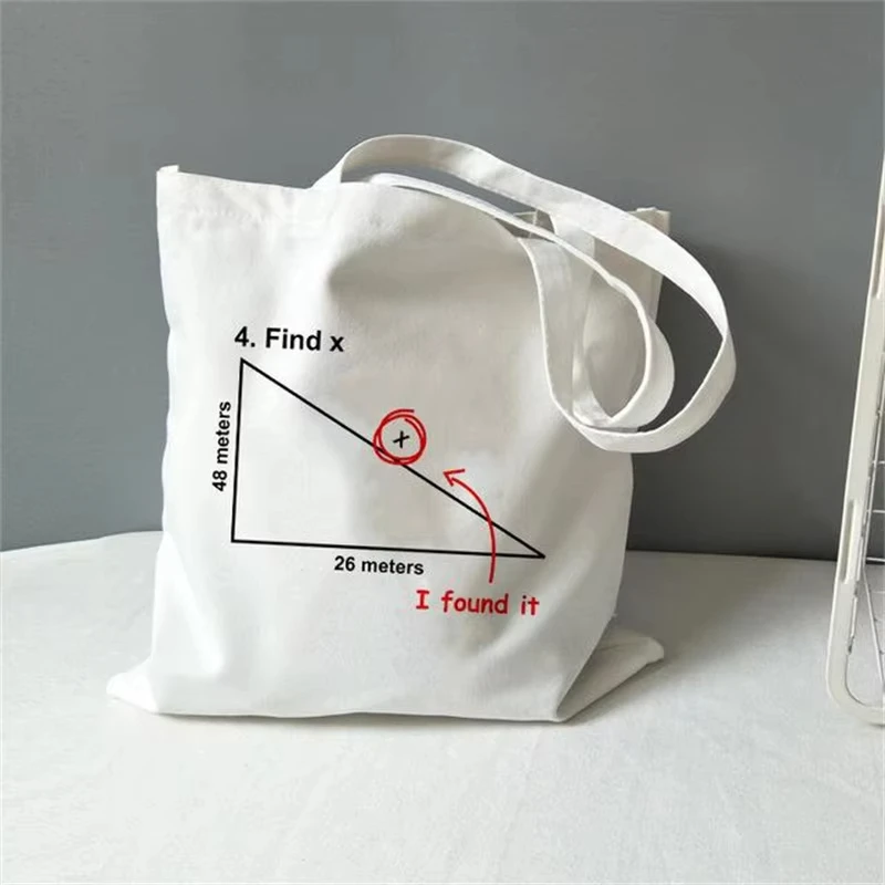 

Chemistry Tote Bag Canvas All You Need Is Love Math Graphic Fashion Women's Storage Bag Funny Reusable Canvas Shoulder Bag