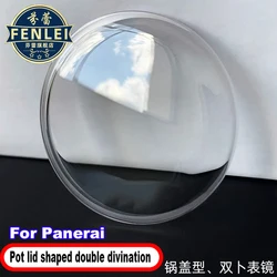 Sapphire Watch Crystal For Panerai RADIOMIR LUMINOR Pot Shape Double Domed Front Mirror Watch Case Parts 37mm 40mm convex glass