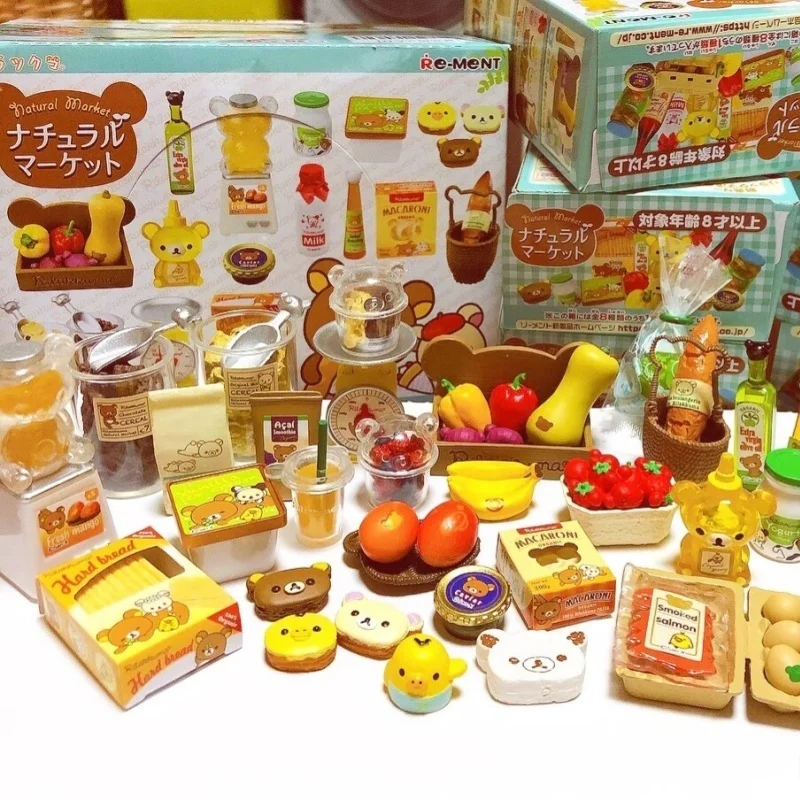 Rement Miniatuur Scène Luie Beer Supermarkt Blind Box - Natuurlijke markt Desktop Decoraties Verzamelfiguren voor hobby's