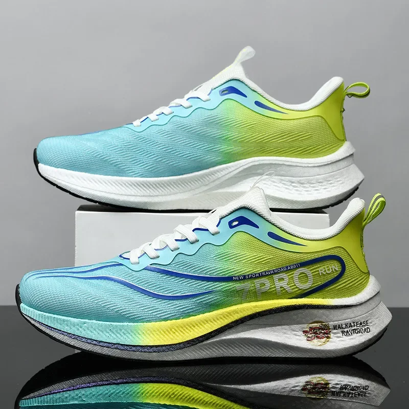 

NEW Marathon Carbon plate Men Sports Running Shoes Breathable Lightweight Women's Comfortable Athletic Nonskid Sneakers