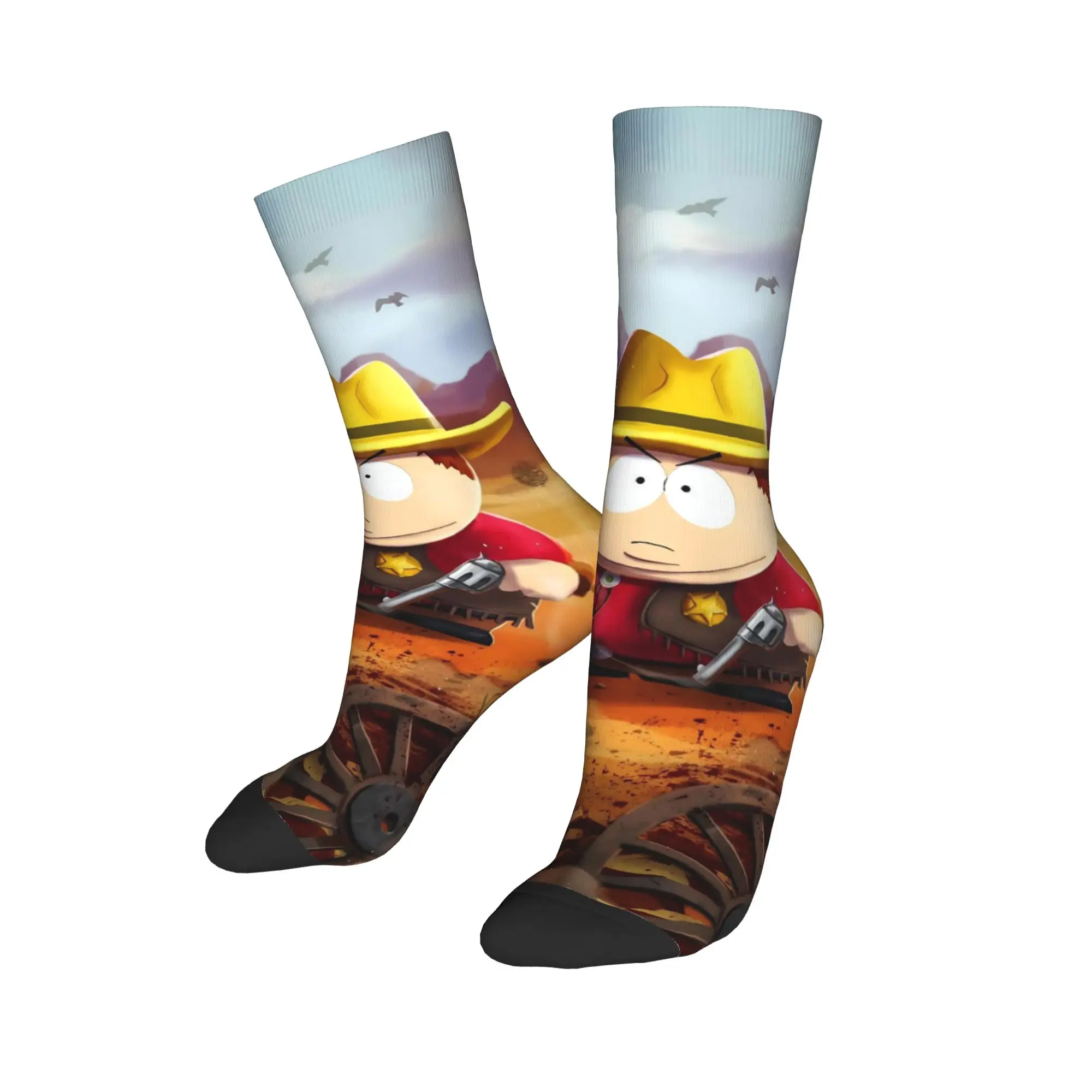 

Осень Зима Забавные женщины Мужчины Южный Парк Носки Cartman Дышащие баскетбольные носки