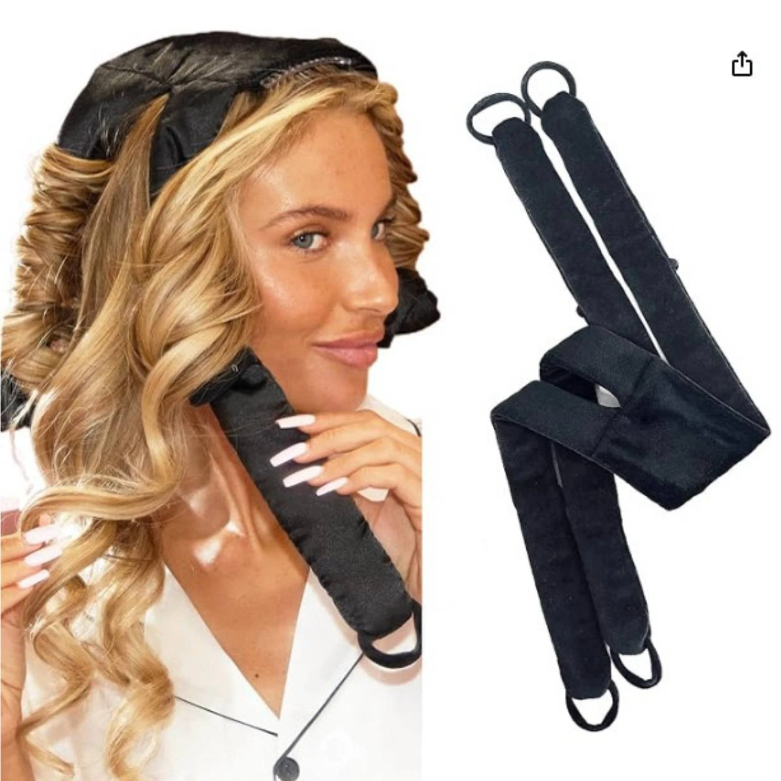 Heatless Curling Rod with Comb Soft Heatless Hair Curler Overnight Hair Curler Gentle Bouncy for Women