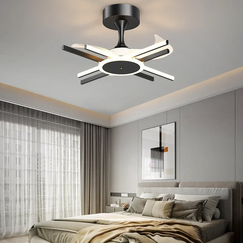 Nordic nuovo soggiorno soffitto ventilatore elettrico luce camera da letto studio ristorante luce lusso intelligente ventilatore da soffitto luce