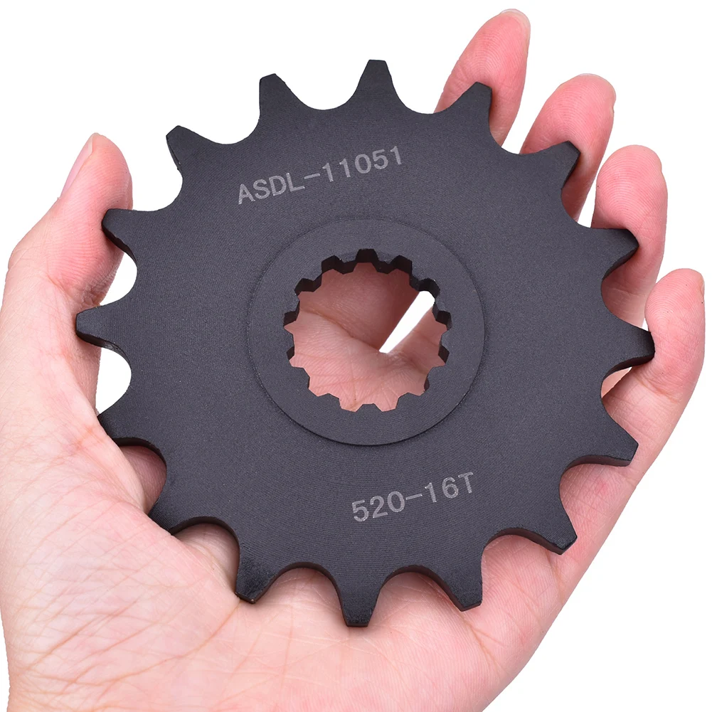 520 16T Front Sprocket for Kawasaki Ninja ZX-6R ZX600 ZX636 2007-2018 High Strength Steel Dirt Bike Parts 21.7*25mm