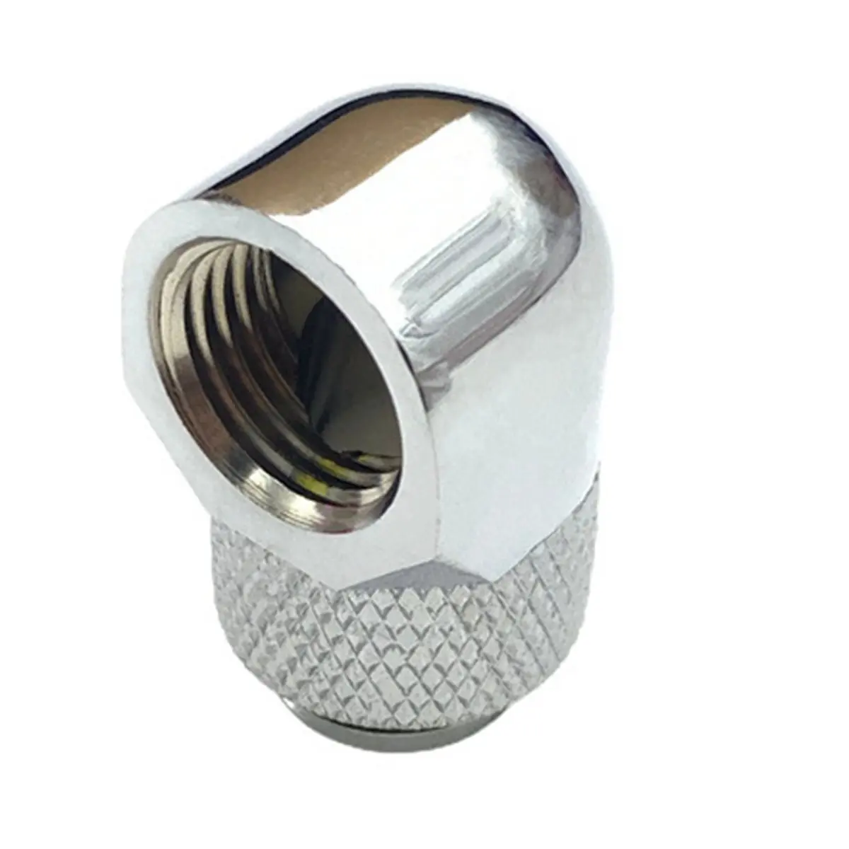Rotatable Angled Adapter G1/4 90 Degree Hand Compression Fitting Water Cooling Tube Connector for Computer Liquid Loop