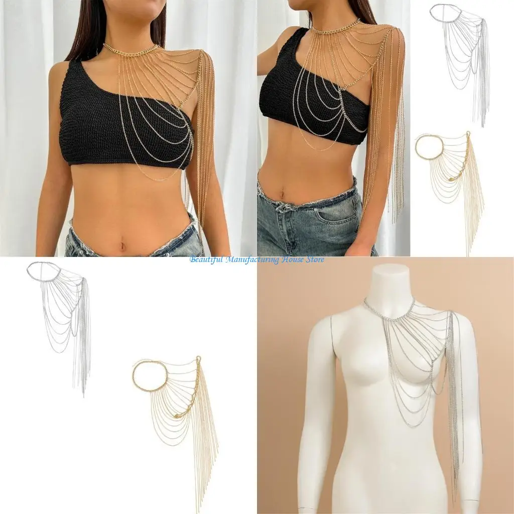 e56a-adjustable-length-shoulder-chain-metal-long-fringes-shoulder-jewelry-for-girl