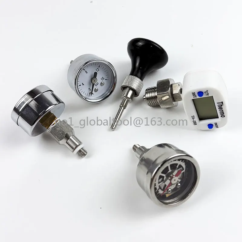 For E61 Semi-automatic Coffee Machine Modification Accessories  Brewing Head Pressure Gauge Thermometer