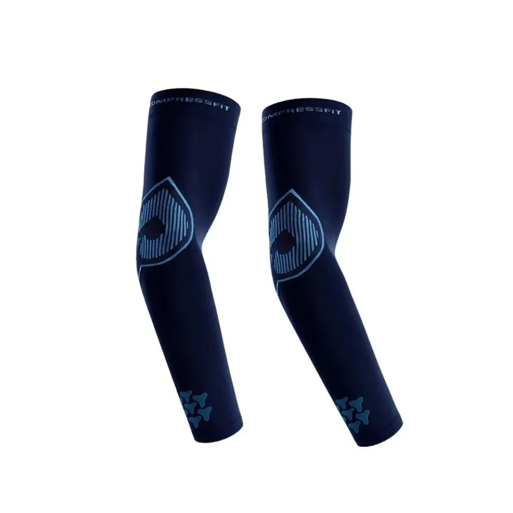 

2Pcs Ice Silk Sunscreen Sleeves Elastic Quick-drying Men's Sports Arm Guards Breathable Sweat-absorbent Cooling Sleeves Cover