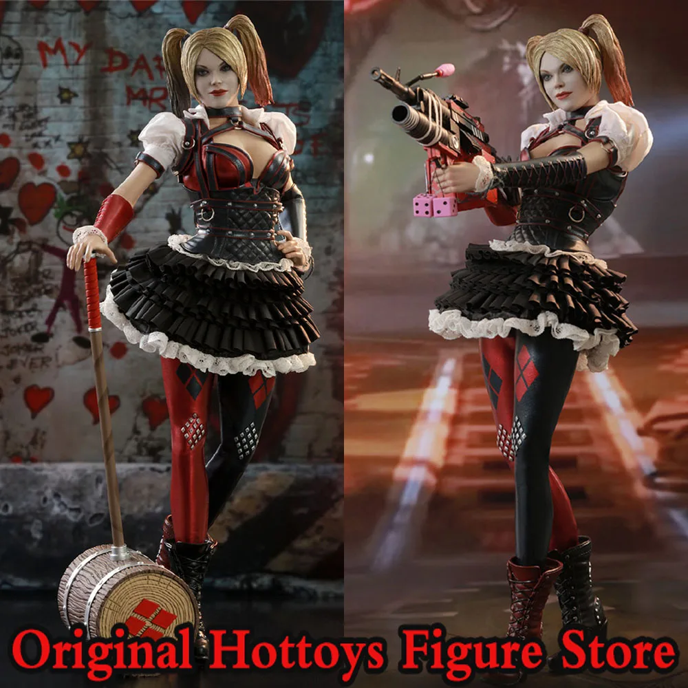 HOTTOYS HT VGM41 1/6 Scale Female Soldier Joker Harley Quinn Batman Arkham Knight Full Set 12-inch Action Figure Model Gifts