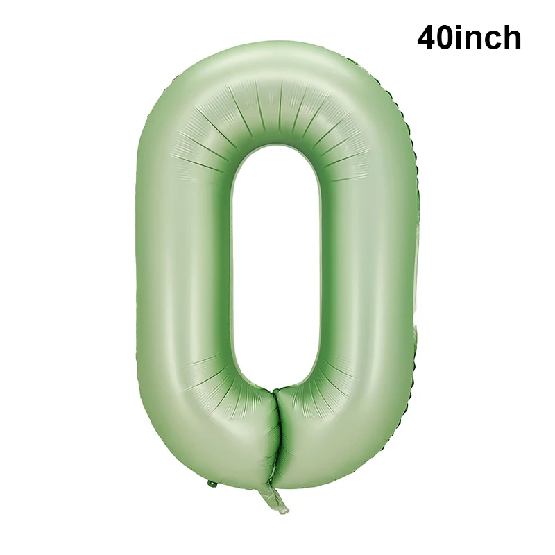 Dschungel Safari Geburtstag Dekore Folie Tier Ballon Salbei Grün Folie Geburtstag Nummer 0-9 Luftballons Kinder Safari Party liefert Gefälligkeiten – Detail 7