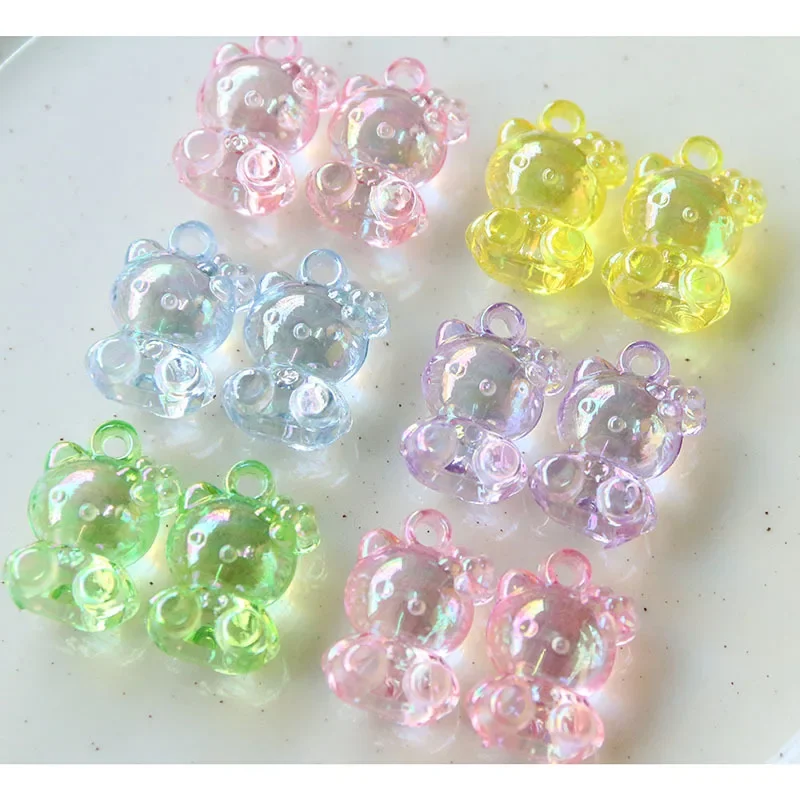 5pcs  the  color solid color cat diy resin pendent earrings accessories key chain hair accessories wholesale