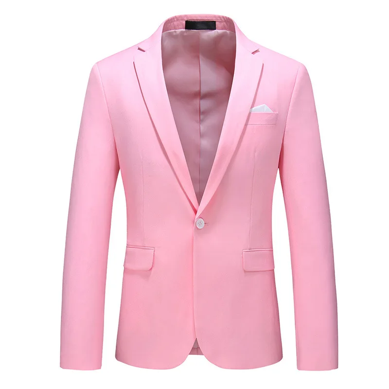 P-74 New Groom Wedding Dress Formal Suit Korean Slim Fit Multicolor Suit Set Multicolor Multisize