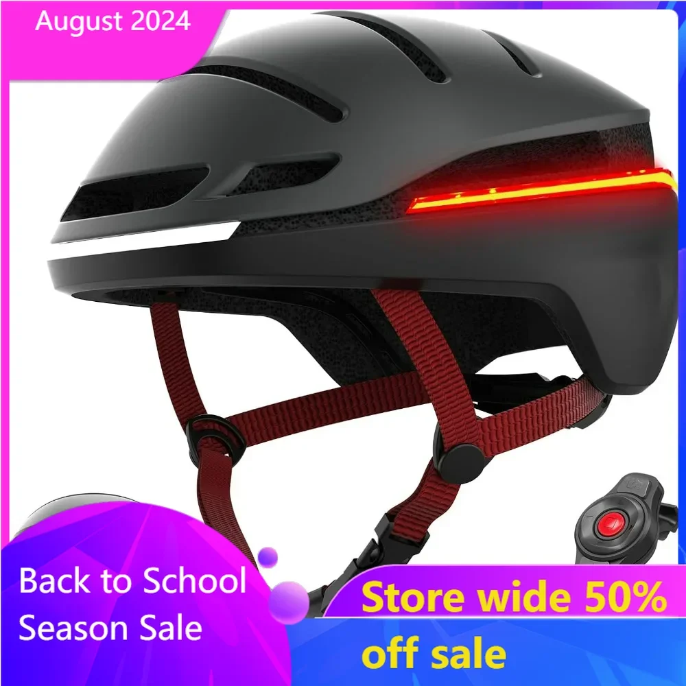 

Smart Bike Helmet with Light, Smart Helmet with Wide-Angle Light | Turn Signals | Brake Warning Light | Fall Detection