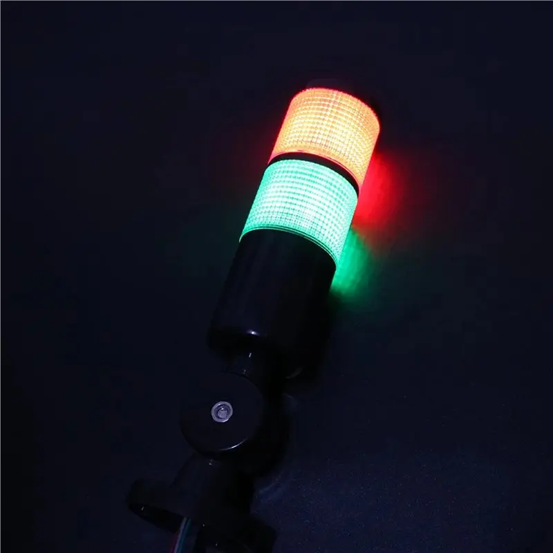 Światło ostrzegawcze wieżowe przemysłowe RMWIN, 2 poziomy, 110V, czerwono-zielone, H50, wskaźnik stały, światło ostrzegawcze.