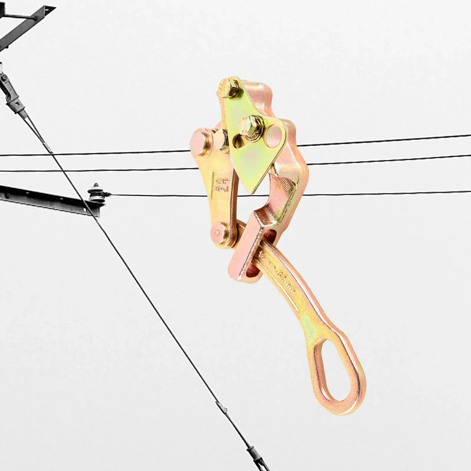 3 طن الصلب كابل قبضة مجتذب 6600 رطل قدرة الفك المشبك أداة للتعامل مع سلك حبل #4