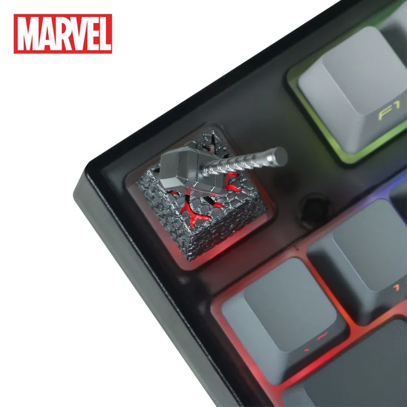 

Marvel Keycap Thor's Hammer Mjolnir Anime Cartoon Magnetic 3D Mechanical Keyboard Decoration Creative Gifts for Boyfriend Toy