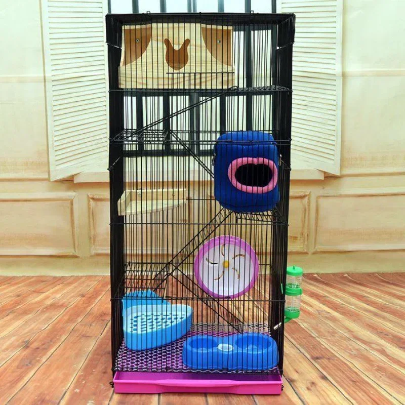 Three-story Demon King Squirrel Honey Bag Blossom Guinea Rat Villa Big Hamster Dragon Cat Standard Golden Flower Cage