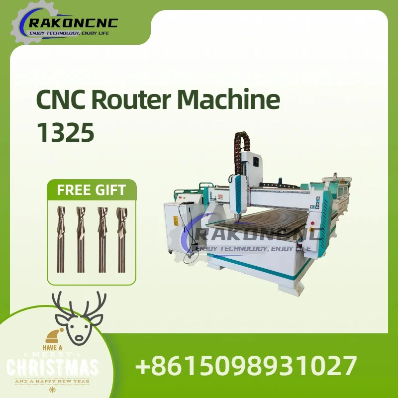 4*8ft' 4 Axis 3d Cnc Router with Rotary Axis 1325 Wood Router Machine Wood Cutting Carving Milling Tool for Wooden Door Making
