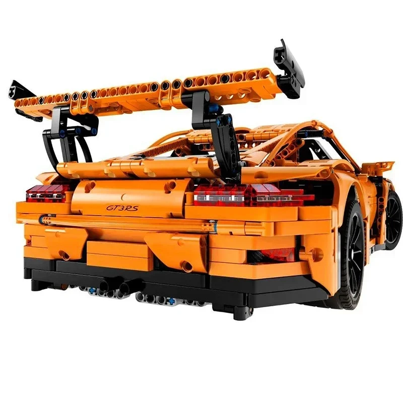 Technology 1: 8 orange 2758pcs sports car model building blocks mechanical group puzzle assembly toy boy Christmas birthday gift
