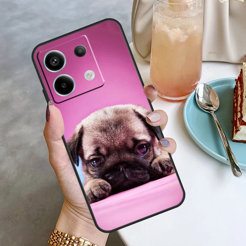 CUTE PUPPY PUG DOG MOPS Funda For Xiaomi Redmi Note 12 11 10 9 8 13 Pro Plus 12S 11S 10S 9S 10A 9C 10C 12C 13C Case
