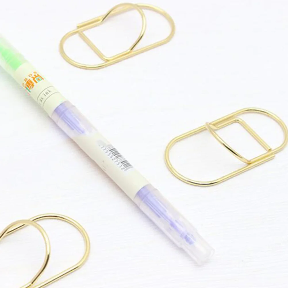 

10pcs Pen Clip Holder Metal Pencil Buckle For Notebook Bills Receipts Fix School Office Supplies Paper Organizer Iron Pen Holder