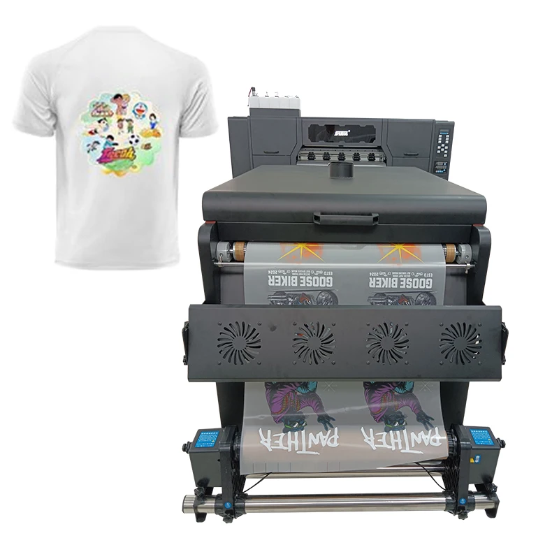 24 Inch Large Format 4 Heads roll to roll Textile Pigment Ink T Shirt Fabric Printing Machine Heat Transfer Inkjet DTF Printer