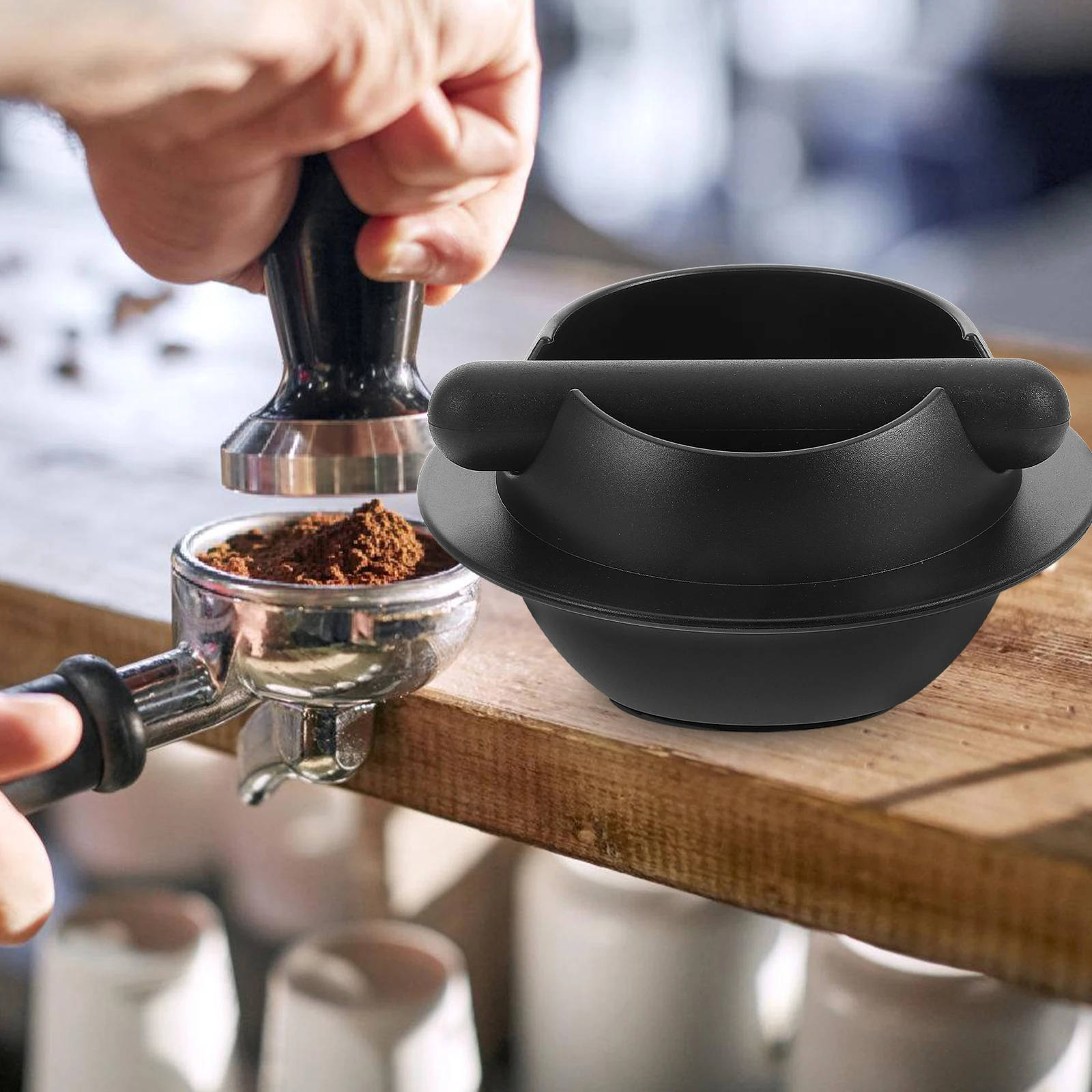 

Coffee Grounds Bucket Large Capacity Ergonomic Handle for Espresso Tea Leaves Waste Storage Container