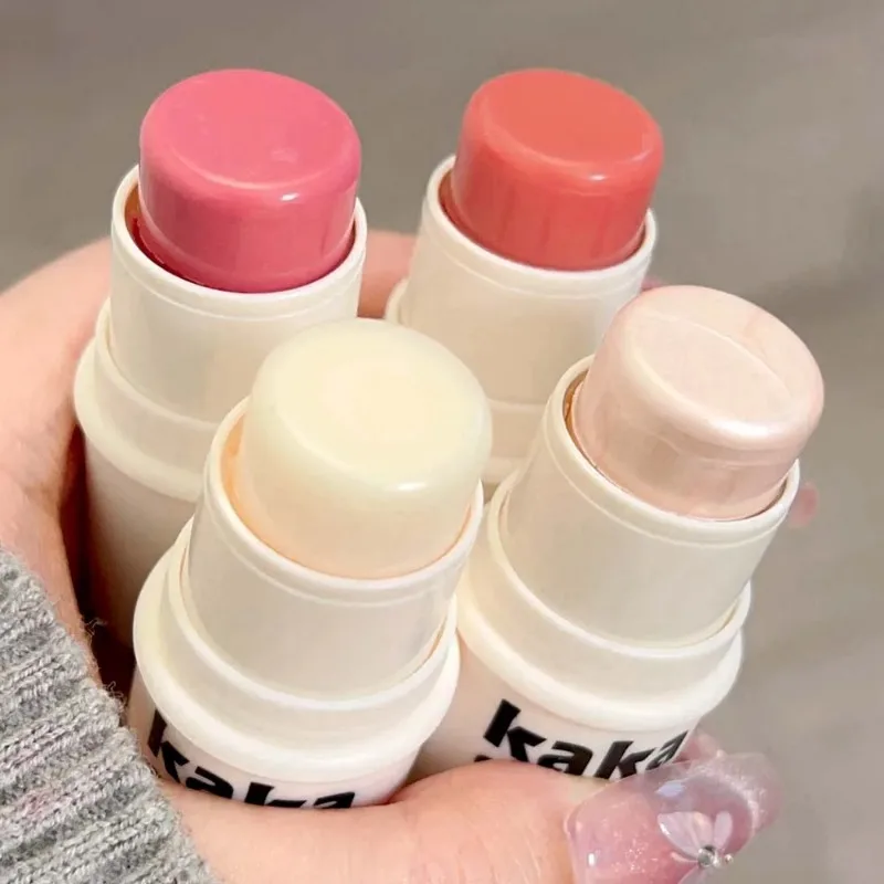 Water Light Highlighter Blush Stick ธรรมชาติ Shimmer ยาวนานกันน้ํา Face Eye Contour Illuminator Rouge แต่งหน้าเกาหลี