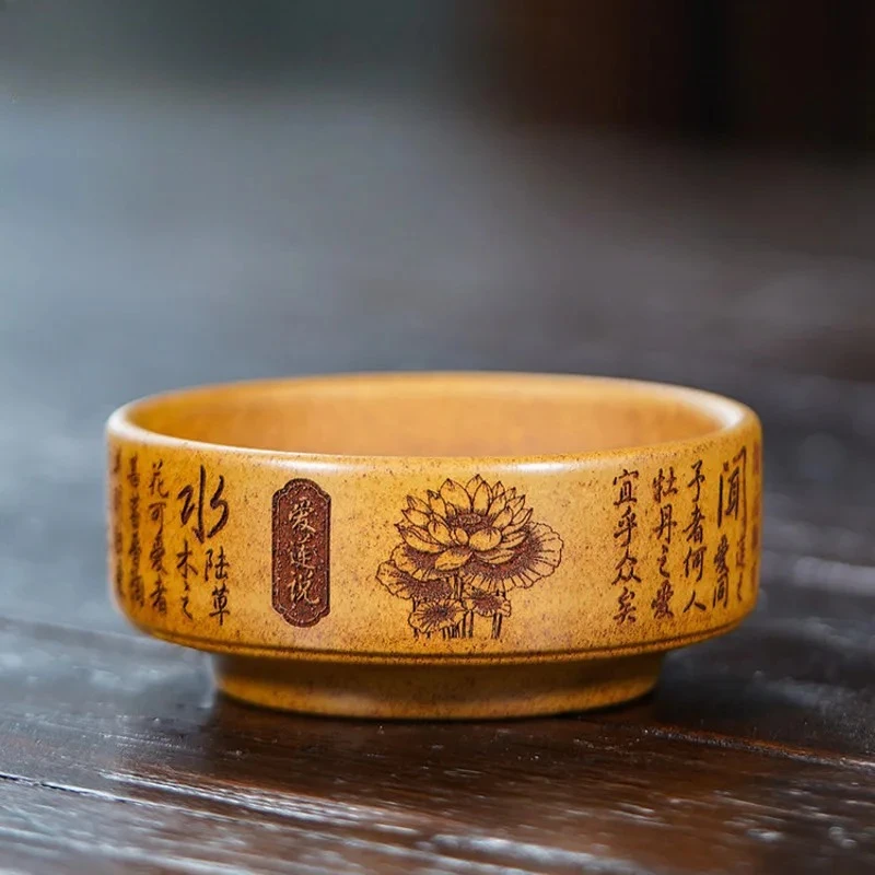 150ml宜興紫砂蓮花茶杯伝統茶碗茶鑑品香カップ建盏マスターカップ