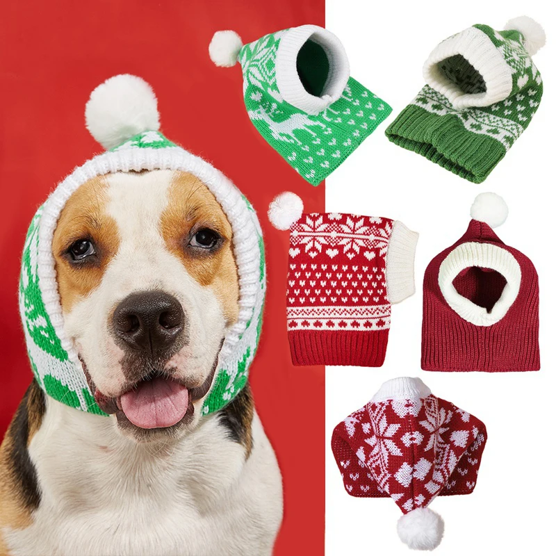 Pet Christmas Hat Christmas Cat Dog Santa Hats Hat For Pet Small Dog Winter Warm Hat Headgear Party Cosplay Cap Gift