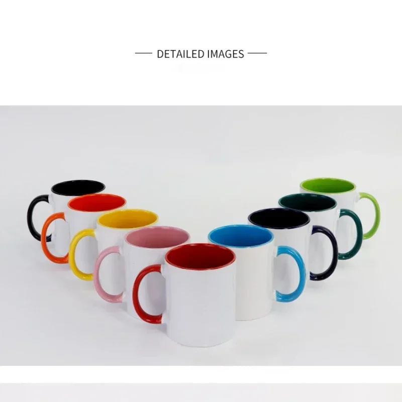 

Inner color handle mug blank coating inner color edge color cup