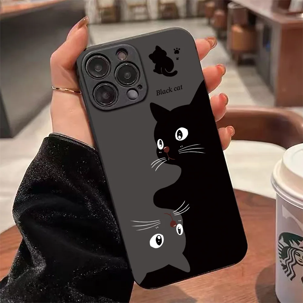 

Cartoon Big Eye Cat Phone Case For Realme GT 6 6T Neo 6 SE 5G 13 12 11 10 Pro Plus 9 8 8i 9i C67 C65 C63 C61 C55 C51S C53 Cover