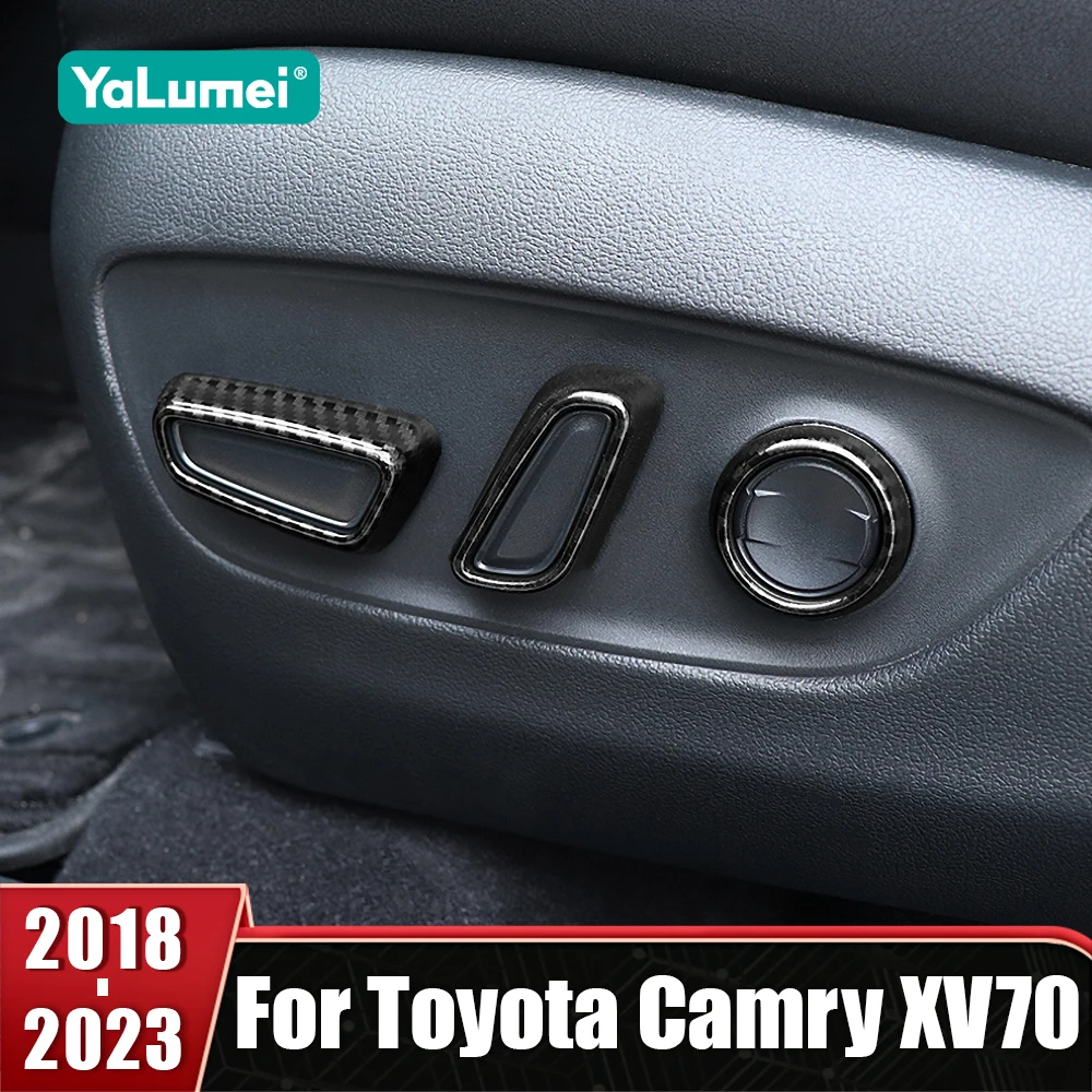 

For Toyota Camry 70 XV70 2018 2019 2020 2021 2022 2023 ABS Car Seat Adjustment Switch Button Cover Trim Stickers Accessories