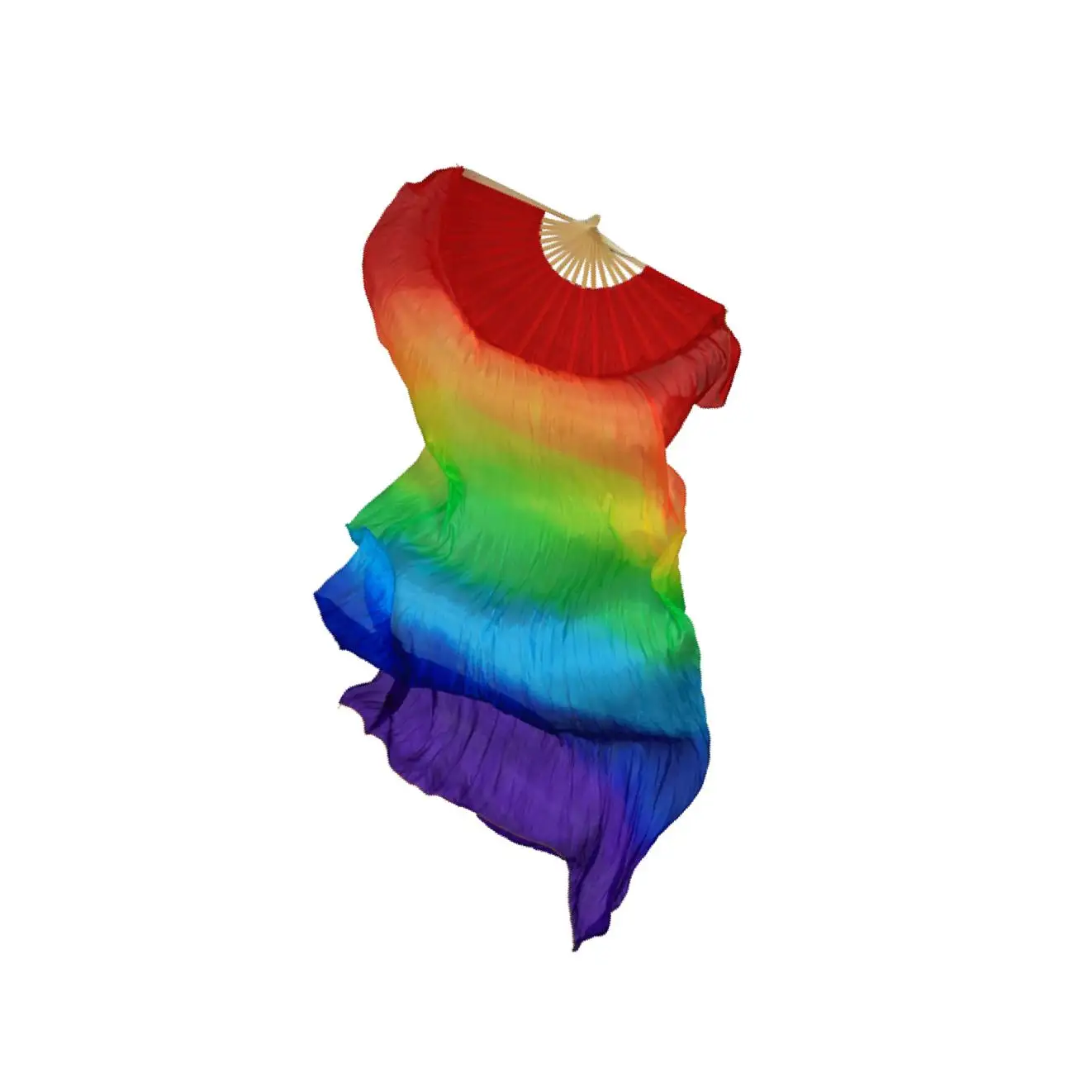 مراوح الرقص LED بألوان قوس قزح مع أضواء LED أداة أنشطة مرحلة الرقص الشرقي