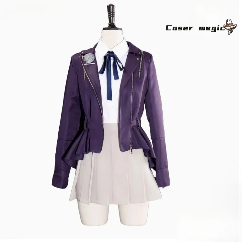 HUNDRED LINE -Last Defense Academy- Kirifuji Nozomi Cosplay Costume Halloween JK Uniform Coat Skirt Shirt Tie Campus Woman Set